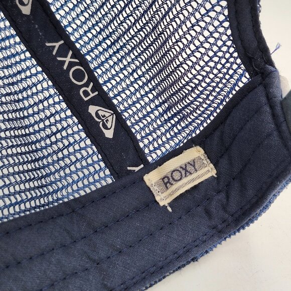 Roxy Patriotic American Stars Stripes Red White Blue Trucker Hat Mesh Snapback - Picture 11 of 13